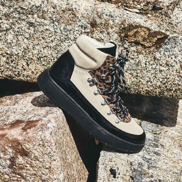 Woden Iris Mix Boots Leopard Size 6.5 - Picture 2 of 8